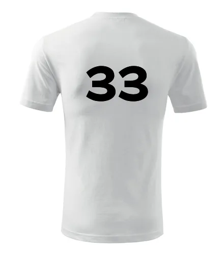 Bílé tričko s číslem 33