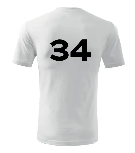 Bílé tričko s číslem 34