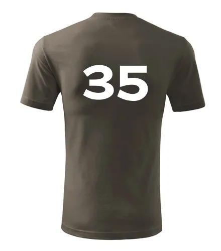 trička s potiskem Army tričko s číslem 35 