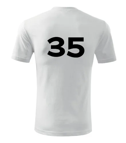 Bílé tričko s číslem 35