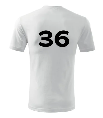 Bílé tričko s číslem 36