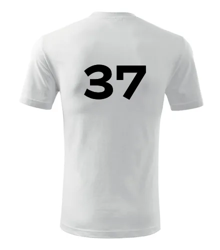 Bílé tričko s číslem 37