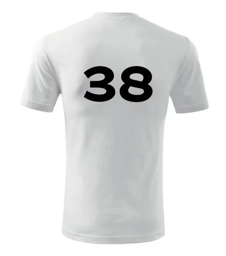 Bílé tričko s číslem 38