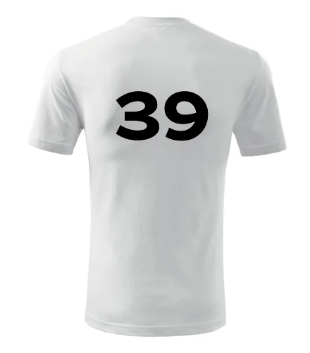 Bílé tričko s číslem 39