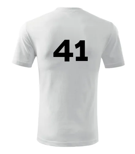 Bílé tričko s číslem 41