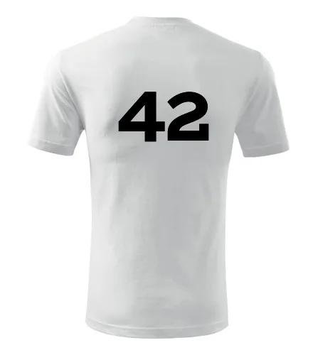 Bílé tričko s číslem 42