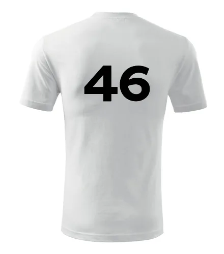 Bílé tričko s číslem 46