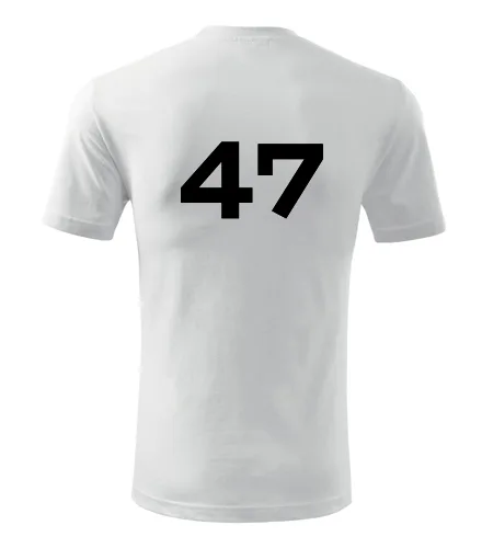 Bílé tričko s číslem 47