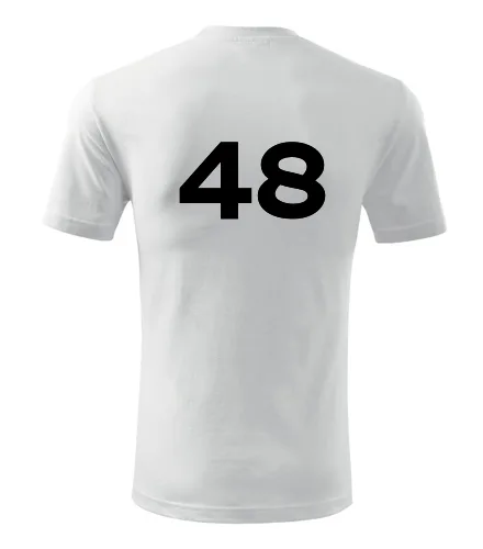 Bílé tričko s číslem 48