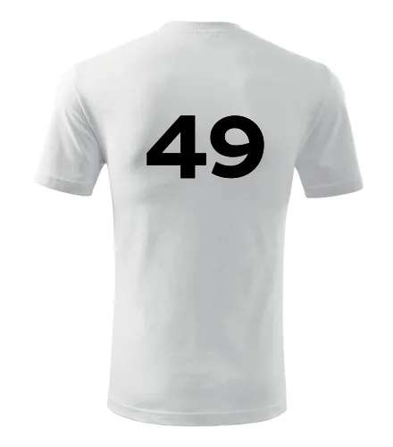 Bílé tričko s číslem 49