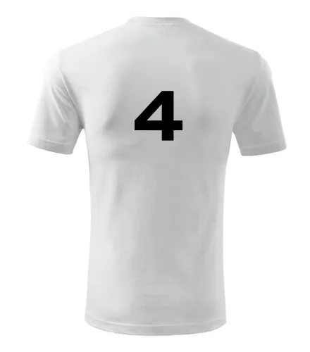 Bílé tričko s číslem 4