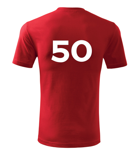 Červené tričko s číslem 50