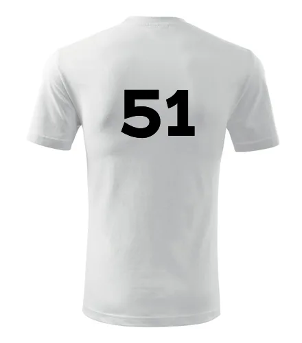 Bílé tričko s číslem 51
