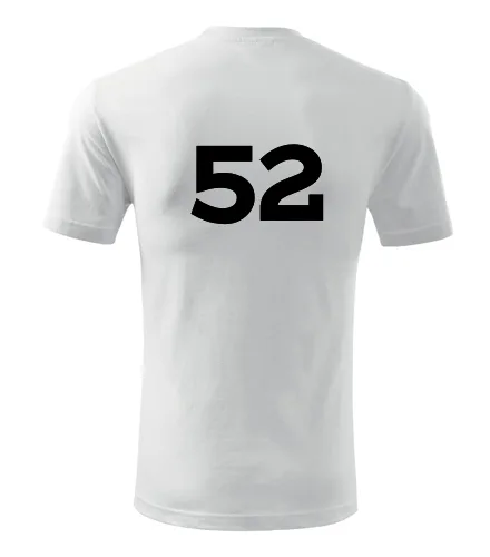Bílé tričko s číslem 52