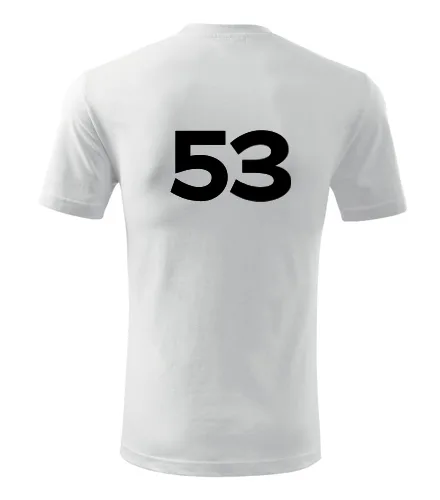 Bílé tričko s číslem 53