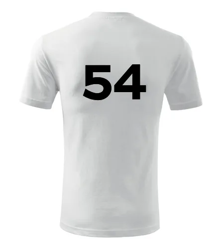 Bílé tričko s číslem 54