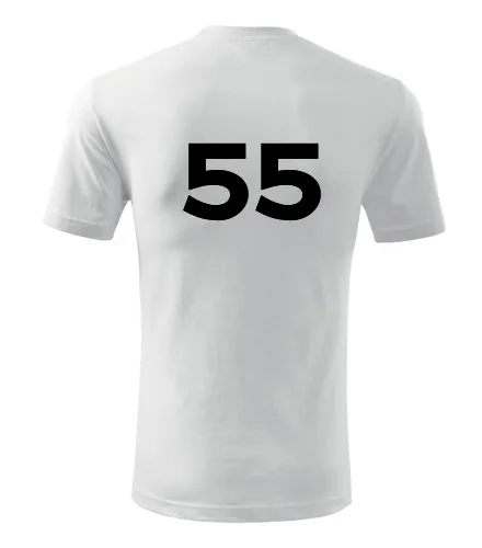 Bílé tričko s číslem 55