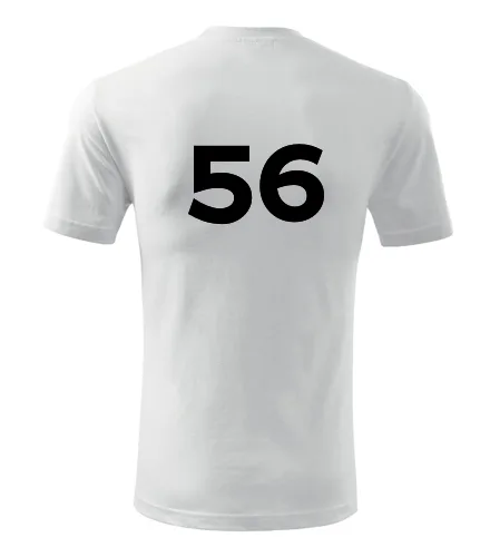 Bílé tričko s číslem 56