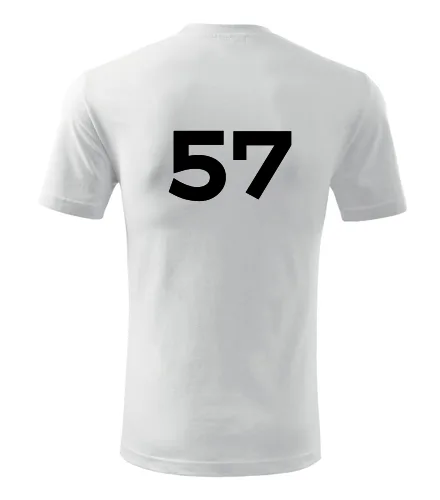 Bílé tričko s číslem 57