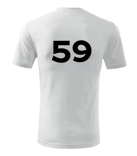 Bílé tričko s číslem 59