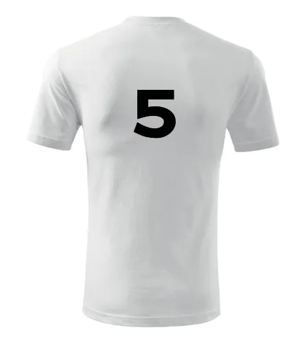 Bílé tričko s číslem 5