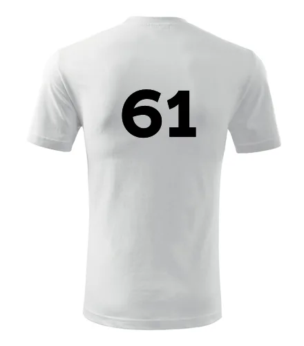 Bílé tričko s číslem 61