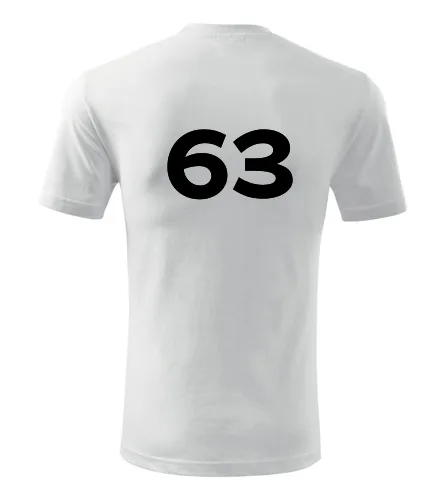 Bílé tričko s číslem 63