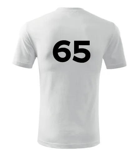Bílé tričko s číslem 65