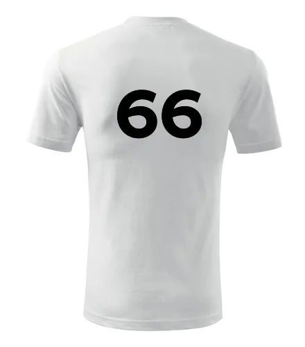 Bílé tričko s číslem 66