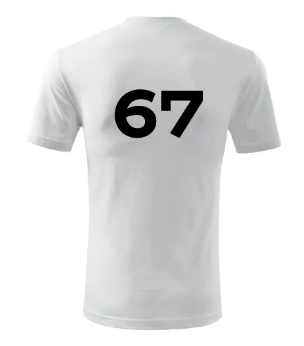 Bílé tričko s číslem 67