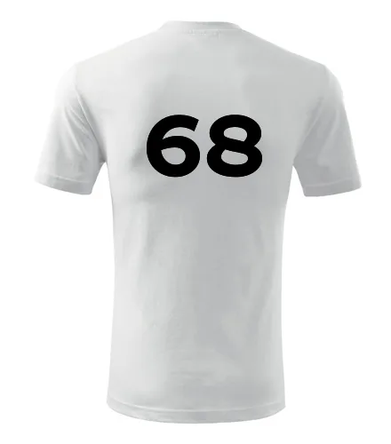 Bílé tričko s číslem 68