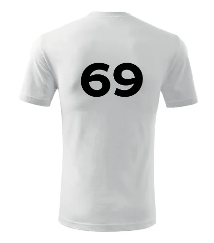 Bílé tričko s číslem 69