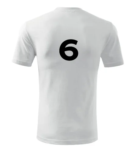Bílé tričko s číslem 6