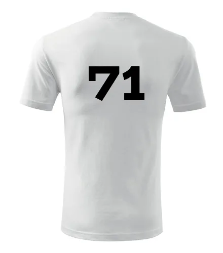 Bílé tričko s číslem 71