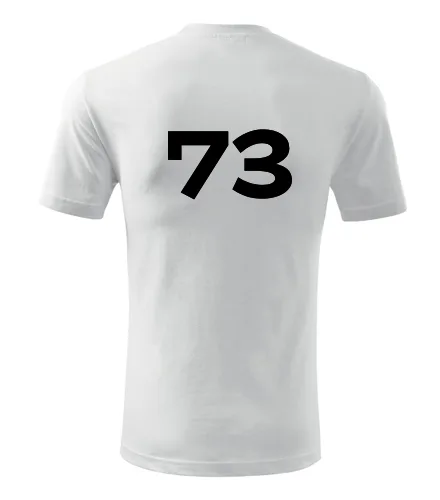 Bílé tričko s číslem 73