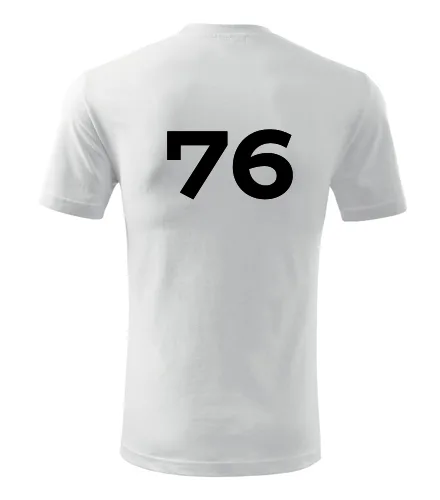 Bílé tričko s číslem 76