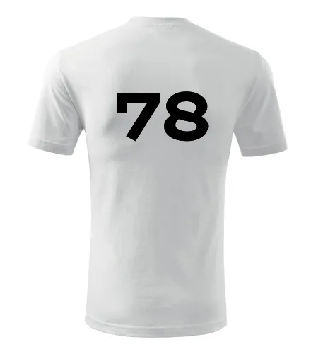 Bílé tričko s číslem 78