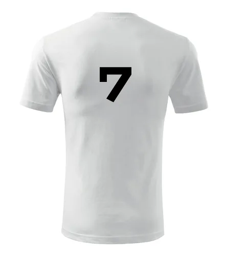 Bílé tričko s číslem 7