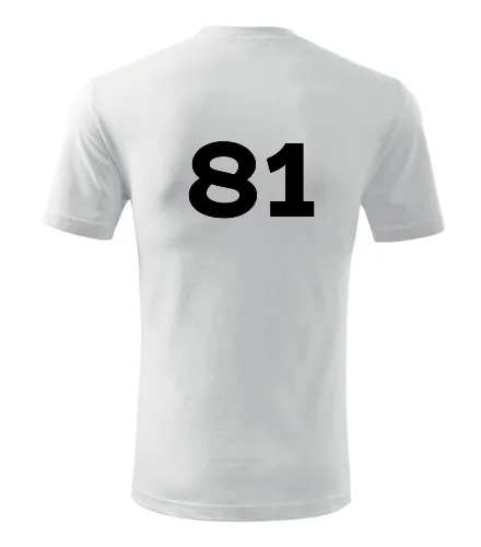 Bílé tričko s číslem 81