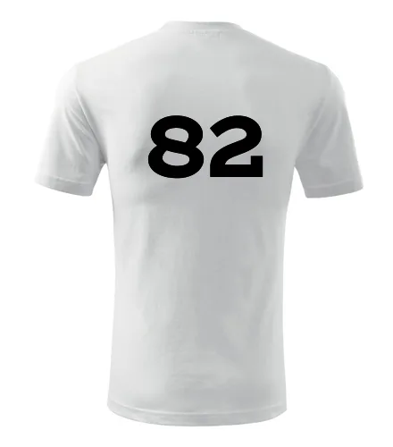 Bílé tričko s číslem 82