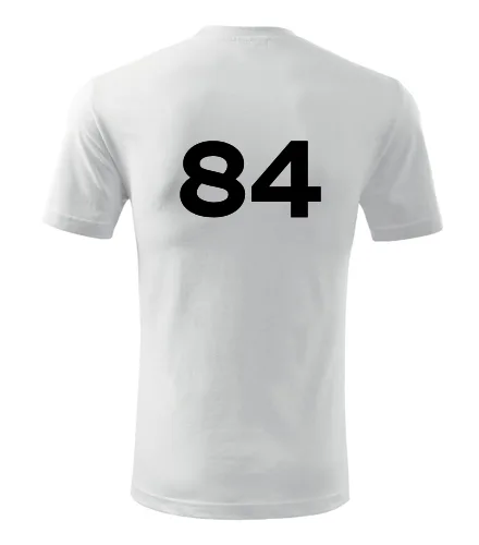 Bílé tričko s číslem 84