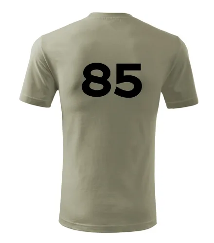 Khaki tričko s číslem 85