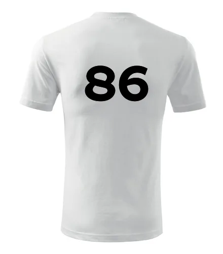 Bílé tričko s číslem 86