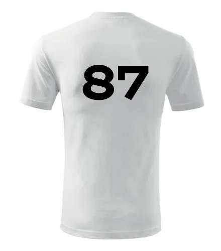 Bílé tričko s číslem 87