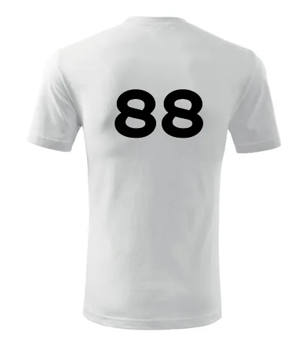 Bílé tričko s číslem 88