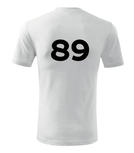 Bílé tričko s číslem 89