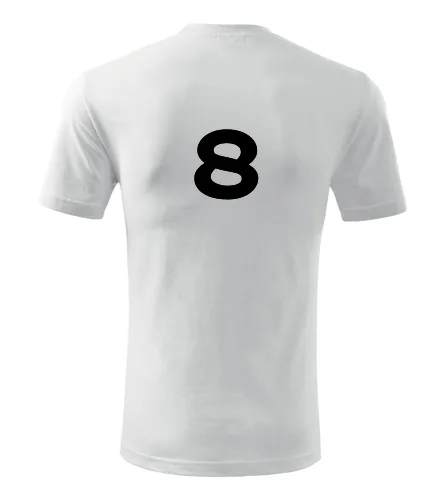 Bílé tričko s číslem 8