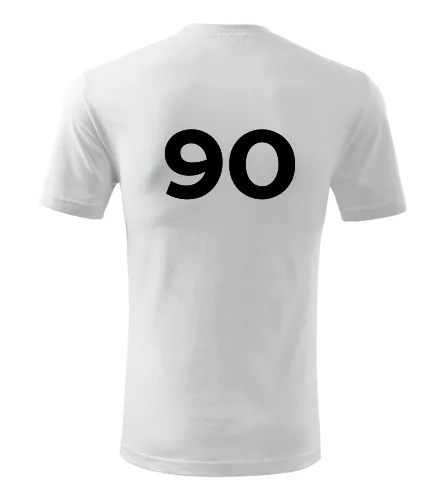 Bílé tričko s číslem 90