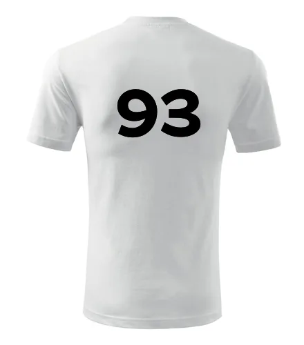 Bílé tričko s číslem 93