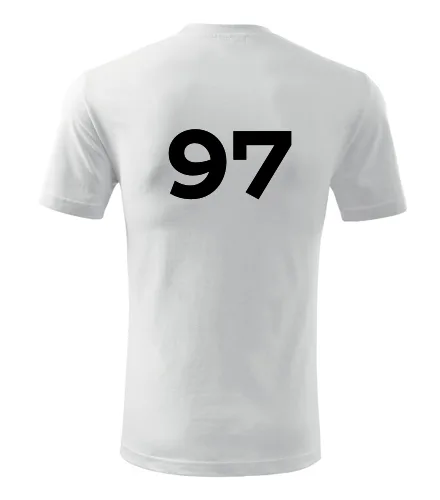 Bílé tričko s číslem 97